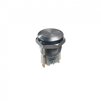 Apem серія антивандальних кнопок AV SERIES, Ø 19 mm, Momentary NC/NO, IP65, IP69K