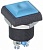 Apem IRC3V212 кнопка, Ø 16 mm, Momentary (NO), blue actuator, 4 A 48 VDC/ 2 A 250 VAC, IP67