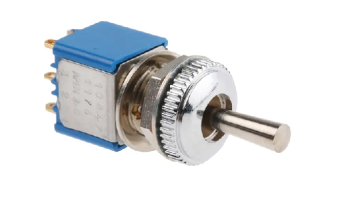 Apem 106492103 тумблер, Double Pole, 3 A 24 VDC, ON-OFF-ON