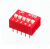 Apem NDS-04-V DIP перемикач, -40 °C to +85 °C, 100 mA 50 VDC, 4 way, RoHS compliance