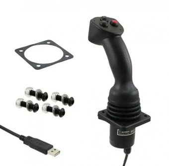 Apem серія джойстиків CJ Series, 1-2 axes, Hall Effect, CAN output, USB output, IP67