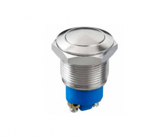 Apem AV190003A900 антивандальна кнопка, Ø 19 mm, Momentary NO, 4 A 250 VAC, 8 A 125 VAC