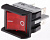 Apem 2641LP/2A23621L220V клавішний перемикач, 2 pole, 16A 250VAC, ON - OFF, red, with lamp