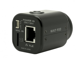 Watec WAT-933 IP HD відеокамера для слабкої освітленості 0.0001 lx, 1/2.8” BSI CMOS, monochrome