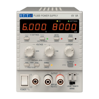 Aim-TTi PL068 лабораторний блок живлення single output, (0-6V, 1mA-8A або 0-6V, 0,1mA-500mA) 48W