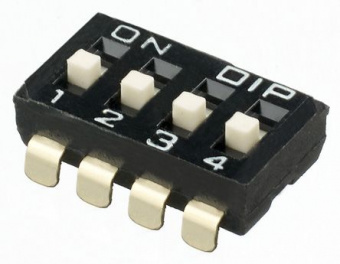 Apem серія DIP перемикачів IKC SERIES, -25 °C to +70 °C, 100 mA 24 VDC, 2 to 10 Way, 1,27 mm pitch, tape seal, surface mount