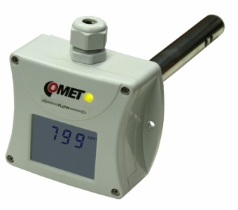 Comet T5145 датчик рівня CO2, 1ch, 0 to 2000 ppm, 4-20 mA, LCD, Duct mount