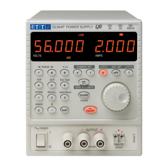 Aim-TTi QL564P SII лабораторний блок живлення single output, (0-56V, 0-2A або 0-25V, 0-4A) 112W, USB, RS232, LAN