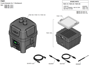 JBC FAE1-2C димоуловлювач FAE1 з фільтром FAE1100, 230V