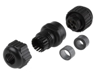 Hirschmann 934124100 CA 3 LS круглий роз'єм, 3 + PE, M22 Connector, Plug, Male, IP67