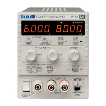 Aim-TTi PL068-P(G) лабораторний блок живлення single output, (0-6V, 1mA-8A або 0-6V, 0,1mA-500mA) 48W, USB, RS232, LAN, GPIB та аналоговий інтерфейси