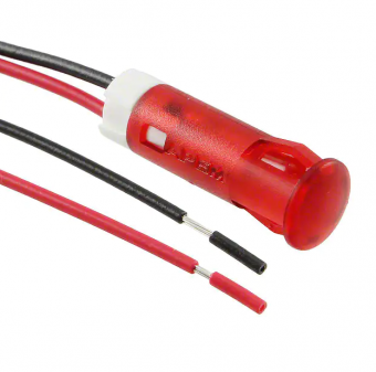 Apem QS63XXR12 світлодіодний індикатор, Ø6 mm, 12 VDC, Red