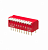 Apem NDP-09-V DIP перемикач, -20 °C to +70 °C, 100 mA 50 VDC, 9 way, RoHS compliance