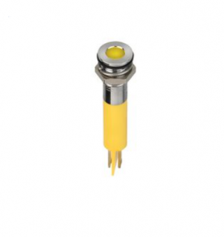 Apem Q8F1CXXY12E світлодіодний індикатор, Ø8mm, 12VDC, Yellow, IP67