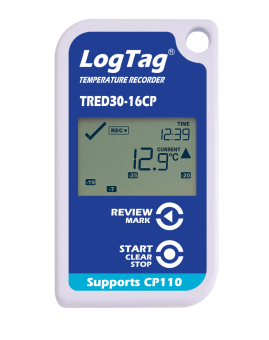 LogTag TRED30-16CP Реєстратор температури, -40 до +99 °C, LCD, IP61
