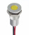Apem серія світлодіодних індикаторів Q8 Low Power Series, Ø8mm, 3-28 VDC/VAC, 2 mA, cable 200mm, IP67