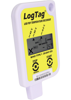 LogTag USRID-16W реєстратор температури з ВООЗ декларцією, -30 до +60 °C, USB, LCD, Single-Use, WHO PQS, IP64