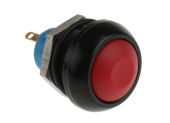 Apem IPP5SAD6 кнопка, Ø 12 mm, Momentary, NO/NC, 5A 28VDC, red, IP69K, harsh environments
