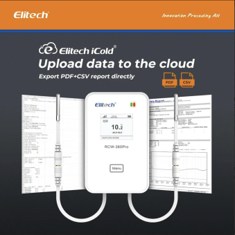 Elitech RCW-360Pro-TDE реєстратор температури, 2ch, -40 до +80 °C, Multi-Use, 4G+Wi-Fi, TFT, IP65