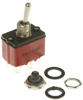 Apem 3646NF/2 тумблер, ON-ON, 2 pole, 12A, 28VDC, IP67