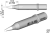 JBC 0400200 паяльне жало B-16D, bevel, Ø 2.3 mm