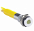 Apem Q6F1CXXY12E світлодіодний індикатор, Ø6mm, 12 VDC, Yellow, IP67