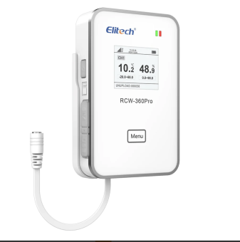 Elitech RCW-360Pro-TE реєстратор температури, 1ch, -40 до +80 °C, Multi-Use, 4G+Wi-Fi, TFT, IP65