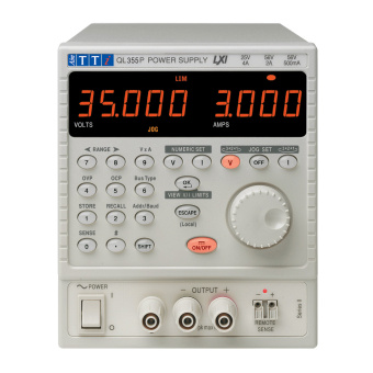 Aim-TTi QL355P SII лабораторний блок живлення single output, (0-35V, 0-3A або 0-15V, 0-5A) 105W, USB, RS232, LAN