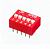 Apem NDS-07-V DIP перемикач, -40 °C to +85 °C, 100 mA 50 VDC, 7 way, RoHS compliance