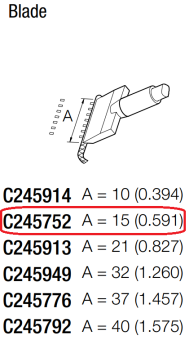 JBC C245752 паяльне жало, blade, 15 mm