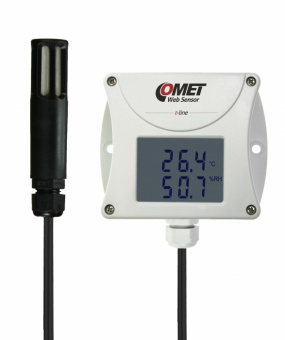 Comet T3511 датчик температури та вологості, 1ch, -30 to +105 °C, 0 to 100% RH, LCD, Ethernet, 1m cable