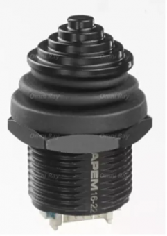 Apem NVH2D1C1CP2S джойстик високої міцності, 2 axes, 4 way + pushbutton, switching, black actuator,IP69K