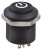 Apem FPAP3C1222F2241 кнопка, Ø 24 mm, Momentary (NO), Illuminated, red/green led, 4A, 12VDC, IP69K