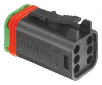 Molex 93445-4101 корпус роз'єму, Plug, 3 Row, 6 Way