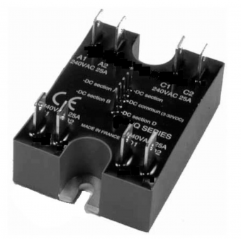 Celduc SCQ842060 4-канальне твердотільне реле, 4x25A, 230VAC