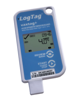 LogTag VaxTag+ реєстратор температури, -30 до +60 °C, LCD, USB, PDF, WHO PQS, IP65
