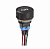 Apem WPF452G01 кнопка, Ø 22 mm, Double pole, 4A 28VDC, Momentary, black color, IP67/IP69K