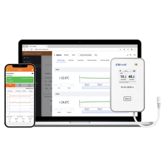 Elitech RCW-360P-THE реєстратор температури та вологості, -40 до +80 °C, Multi-Use, 4G + Wi-Fi, TFT, IP65