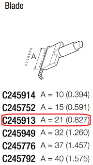 JBC C245913 паяльне жало, blade, 21 mm