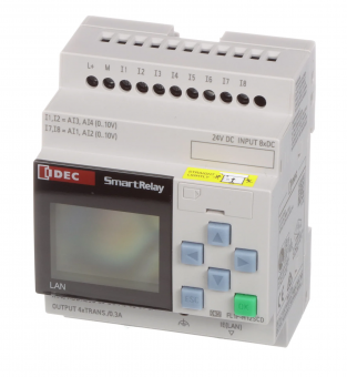 IDEC FL1F-H12SCD програмоване реле, 12 I/O, 4 транзистор, LCD, 24V DC