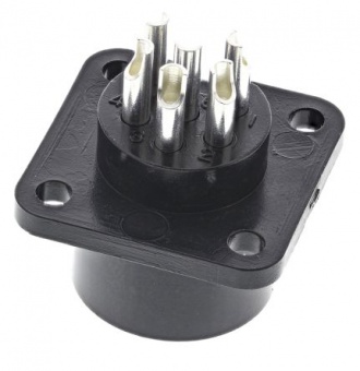 Hirose RPC1-12RB-6P(71) роз'єм, Receptacle, Male contacts, 6 way, 150 V ac, 5A, Panel Mount