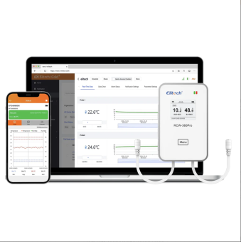 Elitech RCW-360Pro-TDE реєстратор температури, 2ch, -40 до +80 °C, Multi-Use, 4G+Wi-Fi, TFT, IP65
