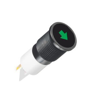 Apem серія світлодіодних індикаторів Dual Icon Series, Ø14mm, bi colour layout, IP67