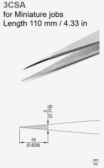 JBC 8002123 пінцет 3CSA, 110 мм