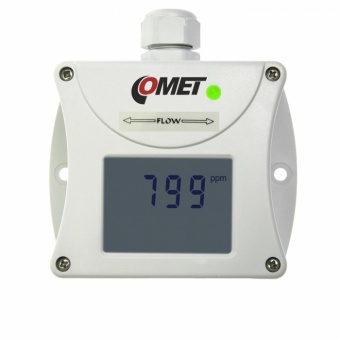 Comet T5145 датчик рівня CO2, 1ch, 0 to 2000 ppm, 4-20 mA, LCD, Duct mount