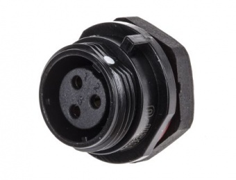 RS PRO 144-0612 роз'єм, Receptacle, Female contacts, 3 way, 250V ac, 13A, IP68, Panel Mount