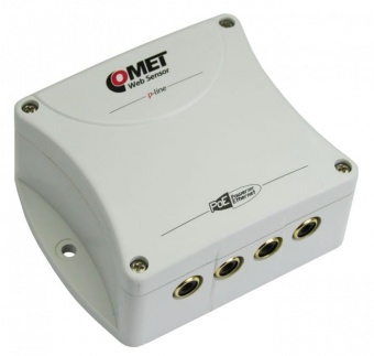 Comet P8641 датчик температури та вологості, Ethernet, 4ch, -55 to +105 °C, PoE