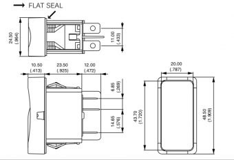 Apem KG352A2XXA21XX клавішний перемикач, SPDT, MOM-ON, 10 A 12 VDC/8 A 24 VDC, black actuator, IP65