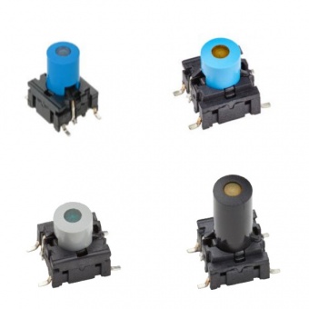 MEC 1LS серія ковпачків для PCB кнопок, Ø6,5 mm, LED, round lens
