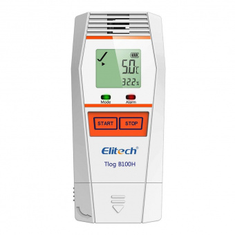 Elitech Tlog B100H реєстратор температури та вологості, -30 до +70 °C, Multi-Use, PDF, USB, Bluetooth, LCD, IP65